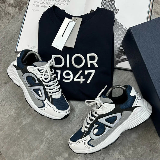 (PRÉCOMMANDE) B30 - BASKETS - BLANC/MARINE